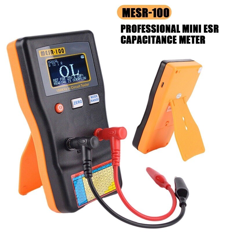 Digital LCD Display V2 ESR/LOW Ohm Meter In Circuit Capacitance Test MESR-100---