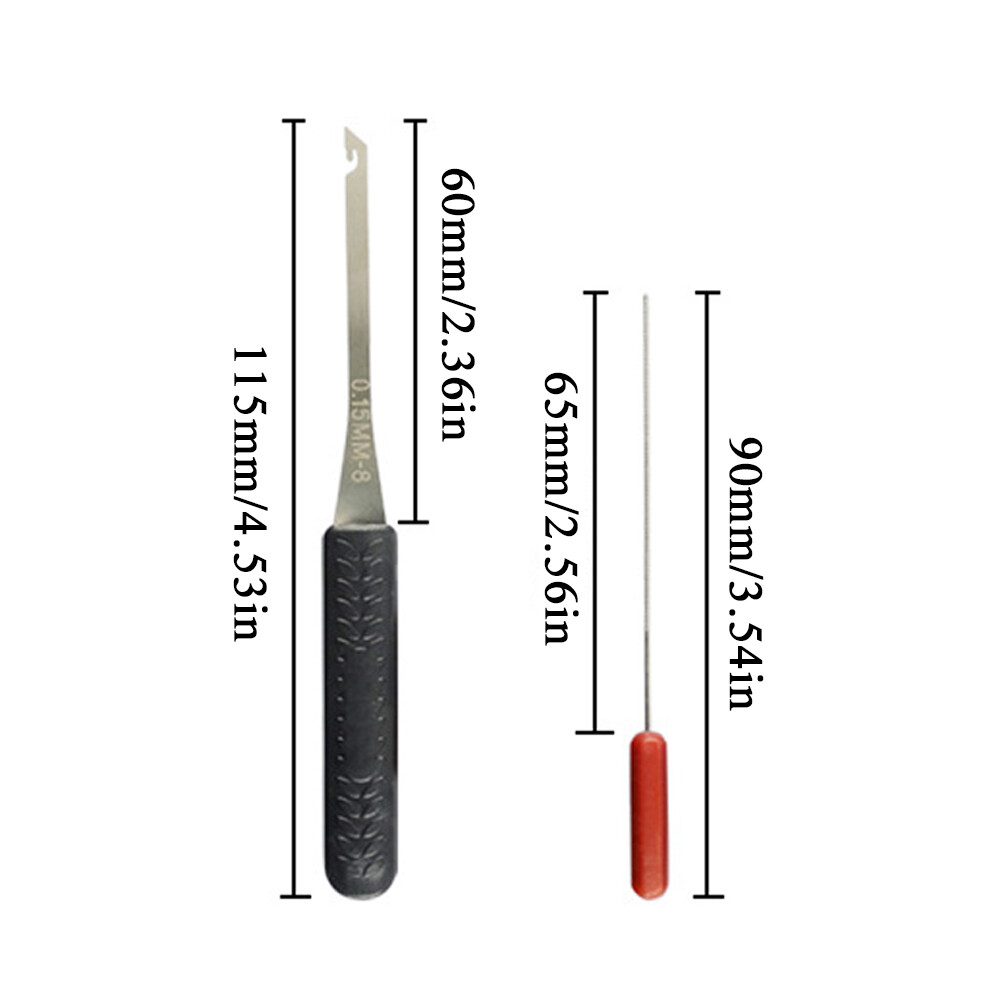 12PC Broken Key Extractor Kit Lock Removal Tool Set Hooks Needles for Locksmith☆