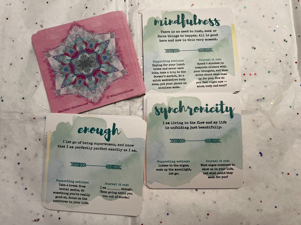 NEW Healthy Chicks Spark Your Bliss Deck - Practical Affirmations