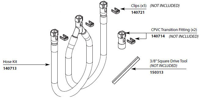 Moen 140713 Quick-Connect Hose Kit