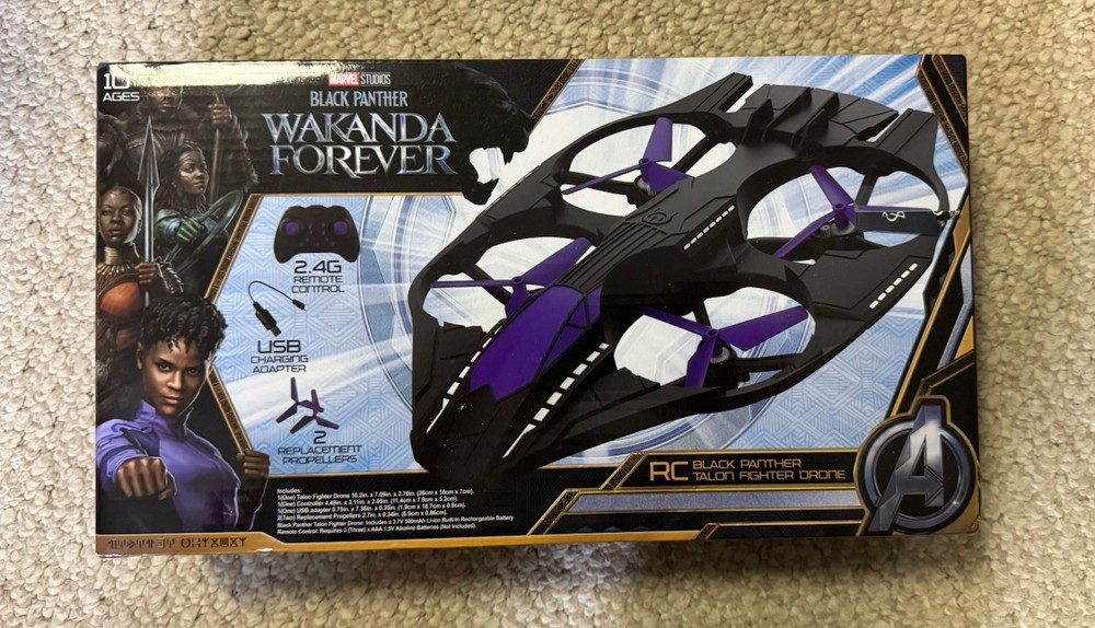Marvel Black Panther Drone Remote Control Wakanda Forever Avengers