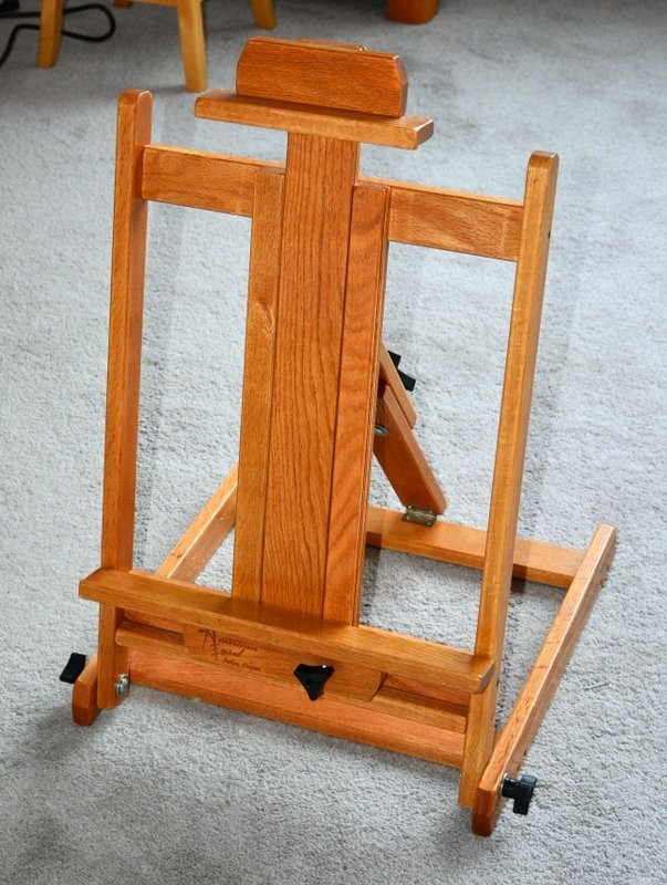 AMERICAN SOLID OAK LARGE TABLETOP EASEL