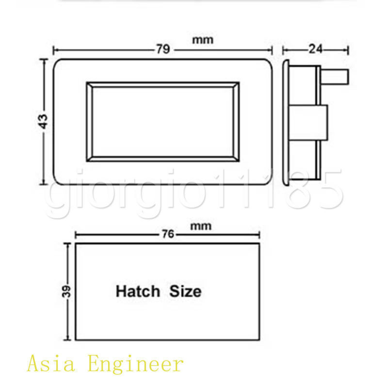 Blue LCD Digital AMP Current Panel Meter Ammeter DC 500A & Shunt