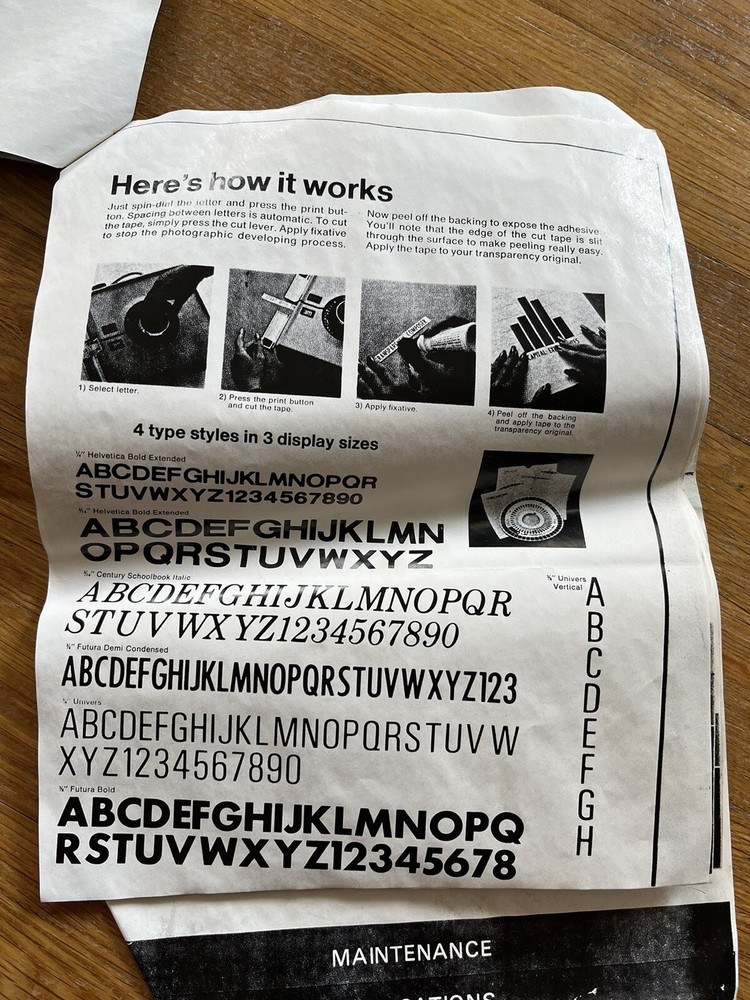 THE 3M TRANSPARENCY COMPOSER PRINTER MODEL 287
