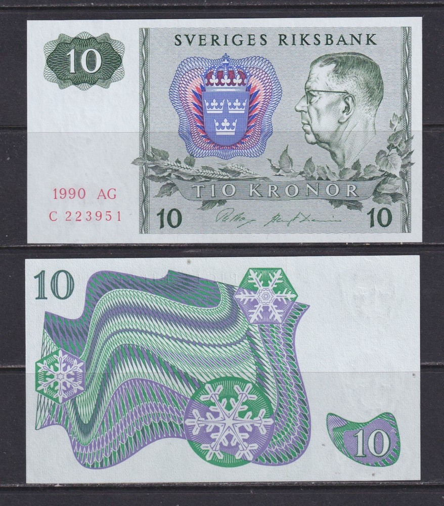 SWEDEN - 1990 10 Kronor UNC/aUNC Banknote