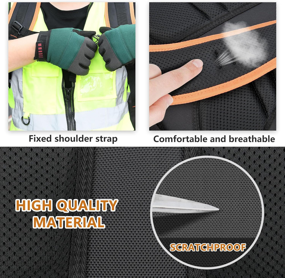 Waterproof Pink Tool Backpack with Lock - Perfect for Electricians