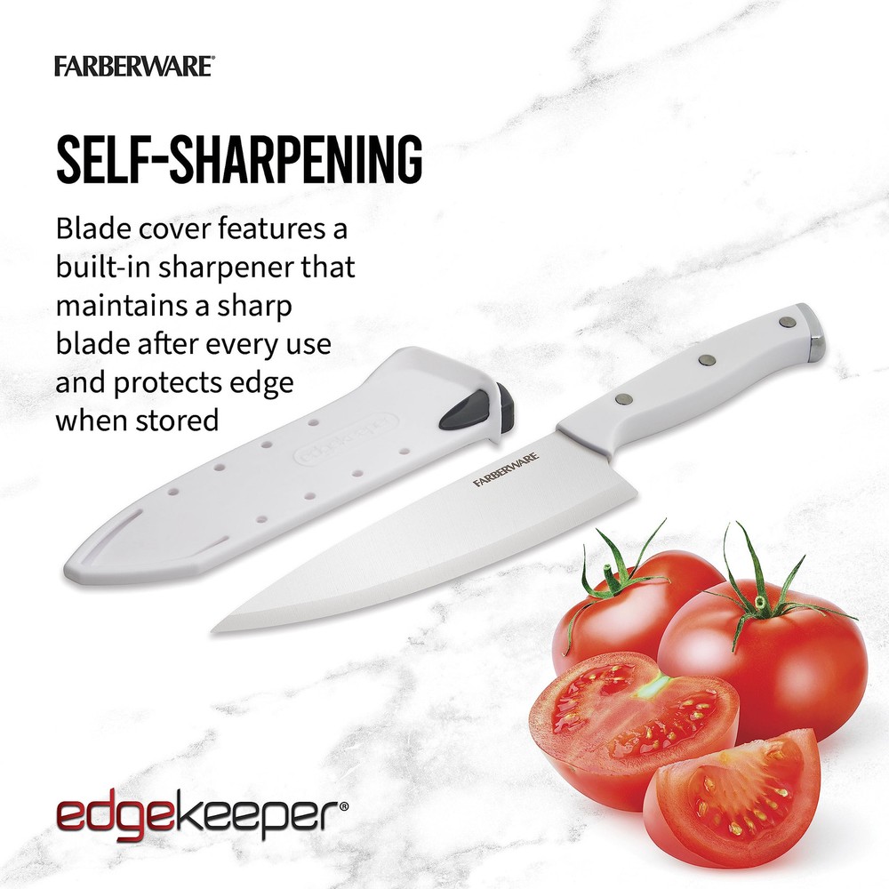 Farberware Edgekeeper Triple Riveted Chef Self-Sharpening Blade Cover, High C...