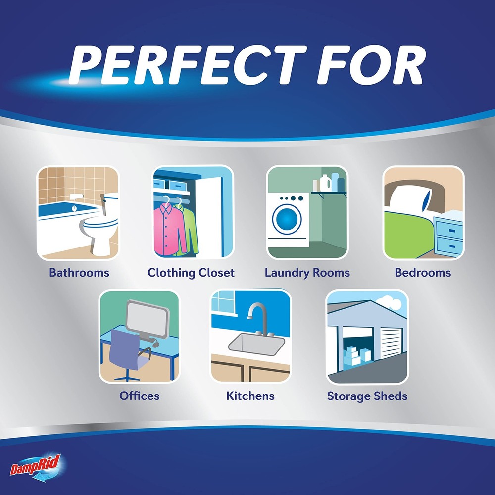 DampRid 11oz 6-Pack Fresh Scent Refillable Moisture Absorber - Odor Eliminator