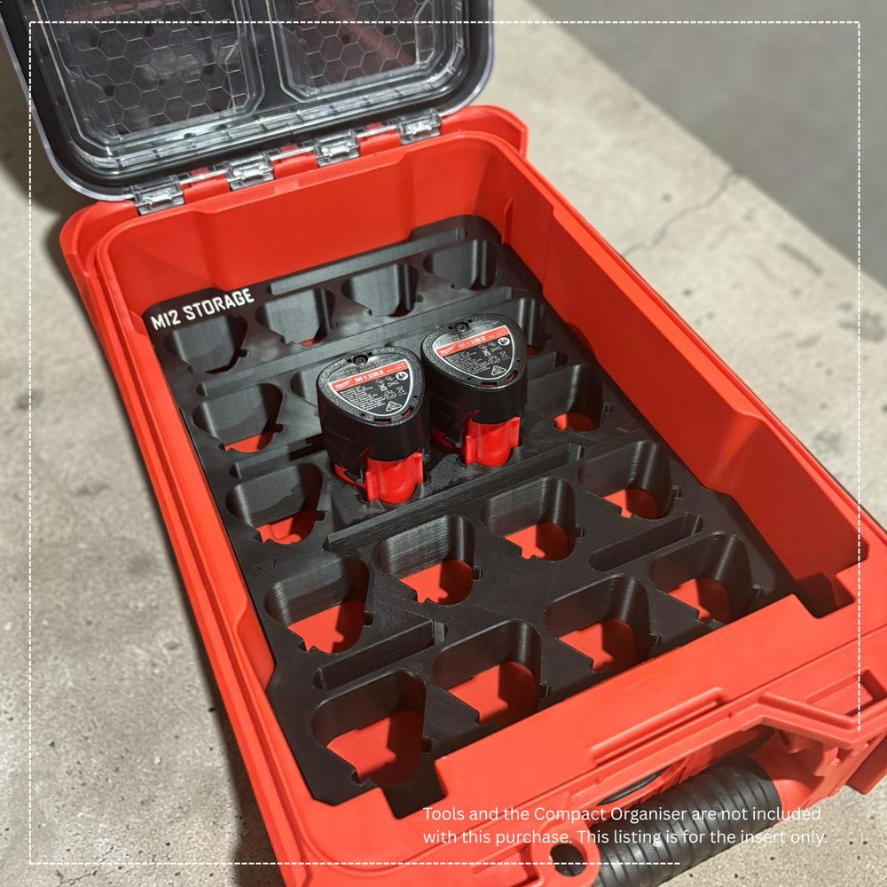 M12 Battery (x20 Slot) Packout Insert | Battery Insert | [INSERT ONLY]