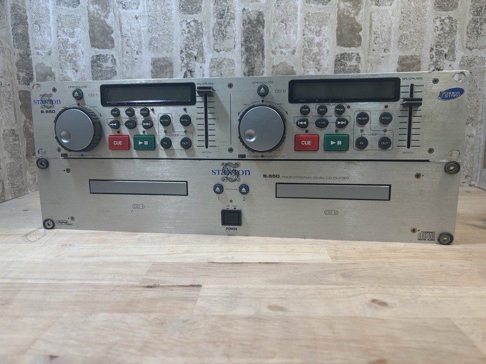 ⭐️Stanton S-550 Professional Dual Deck CD Player 2 Piece Set⭐️Untested⭐️