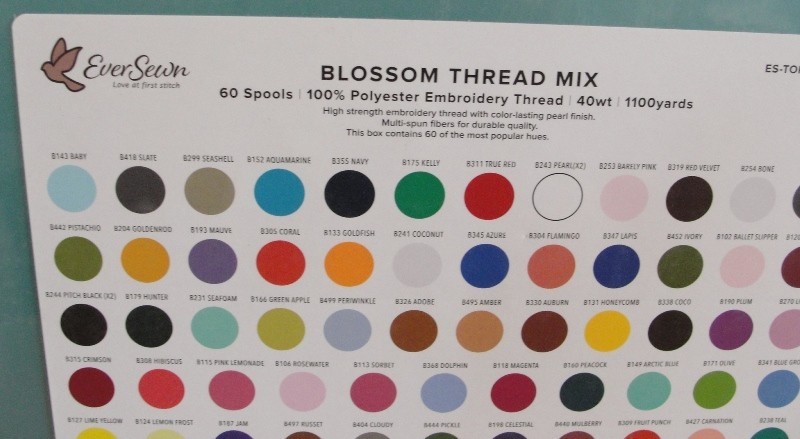 Polyester Embroidery Blossom Kit EverSewn 60 Spools