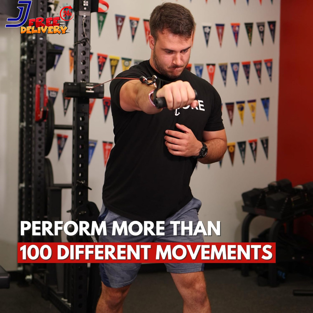 Pro: Home Gym Cable Machine Portable Workout System for Strength Training Comes