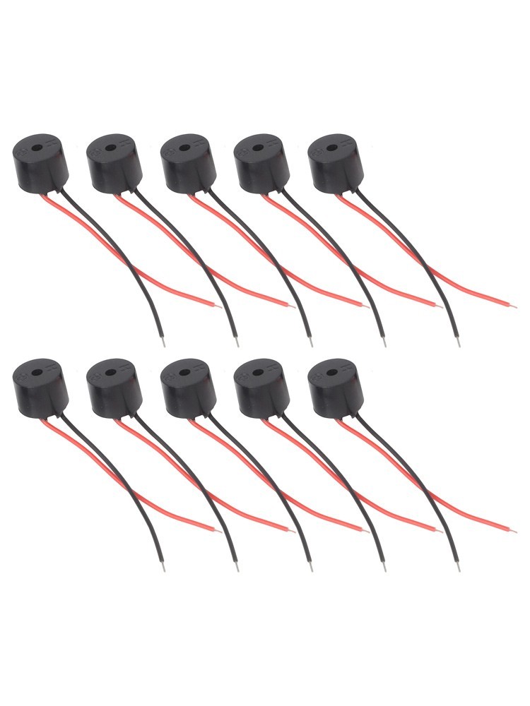 Reliable 10Pcs Active Wired Buzzer for Motorcycles Steering ABS Material