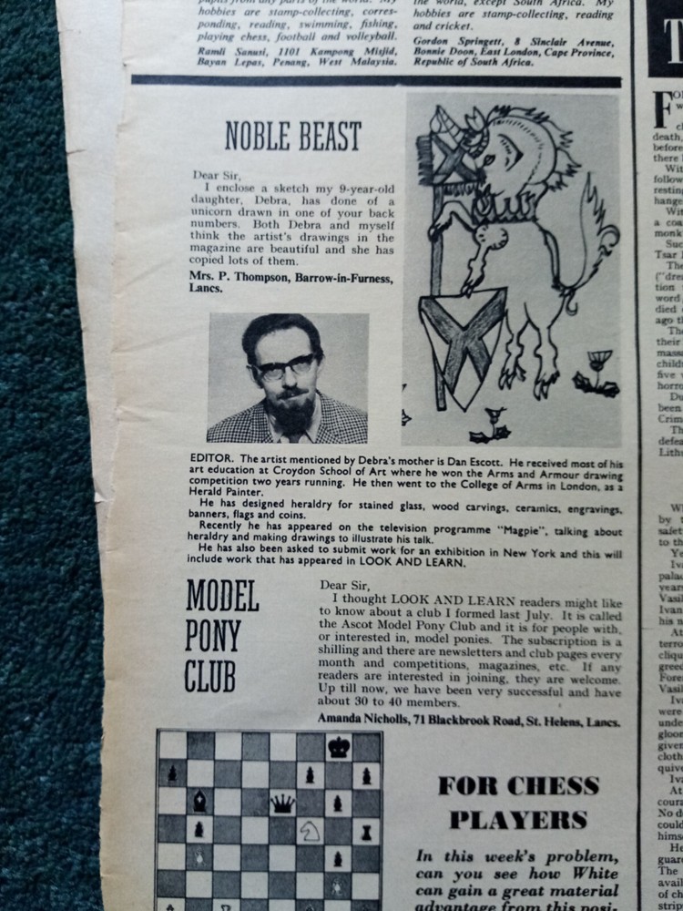 El92 Ephemera 1970 article artist Dan escott