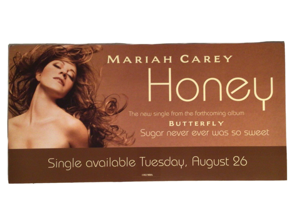 Mariah Carey 1997 Promo Poster Honey Butterfly