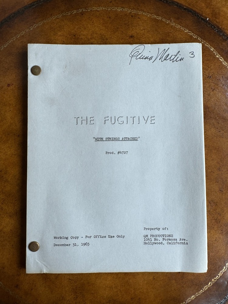 The Fugitive Script Tv Show Episode "With Strings Attached"