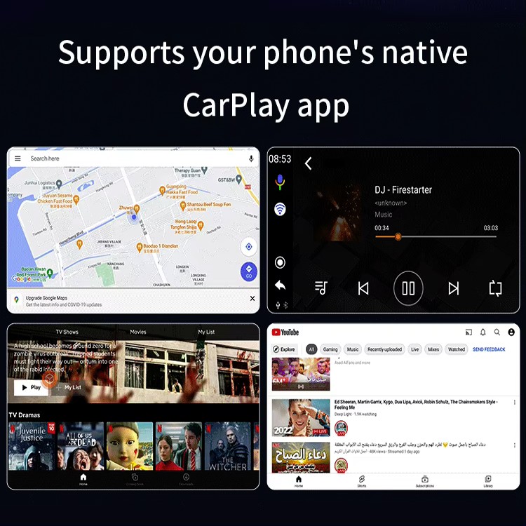 Convert Wireless Wifi Apple CarPlay Android Auto USB Navigation GPS Adapter