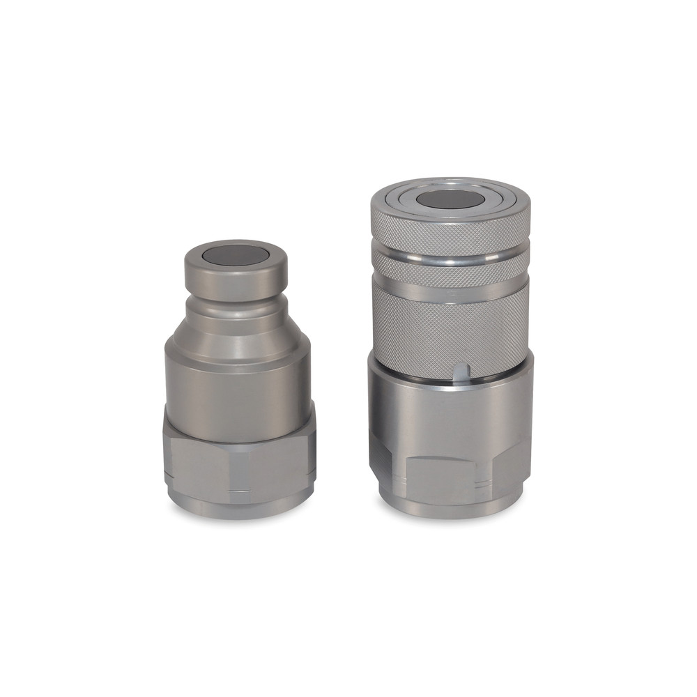 1″ Flat Face Hydraulic Quick Couplers Set - 1″ NPT Thread