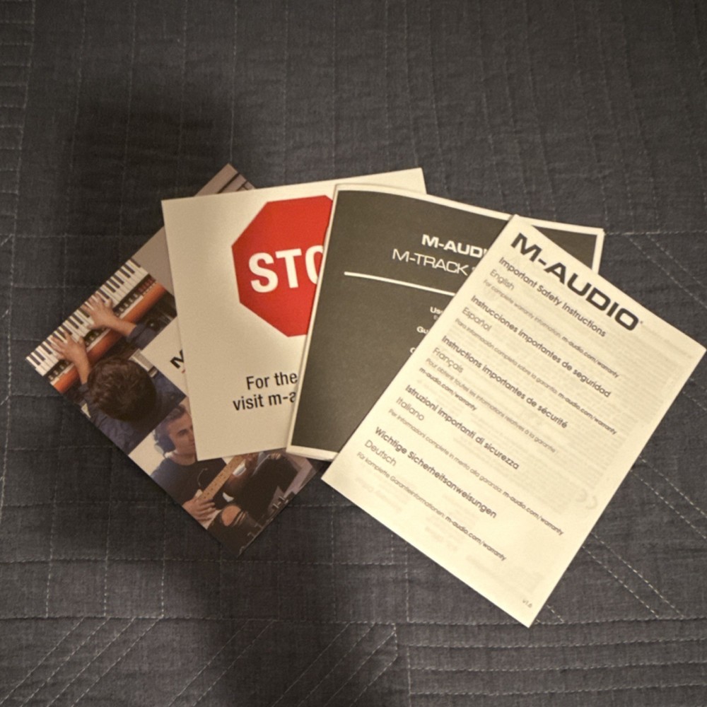 M-Audio M-Track Solo USB Audio Interface, 2 Channels, Phantom Power