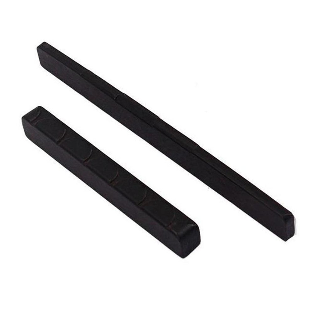 Black Ebony Bridge Saddle And Slotted Nut with for Classical