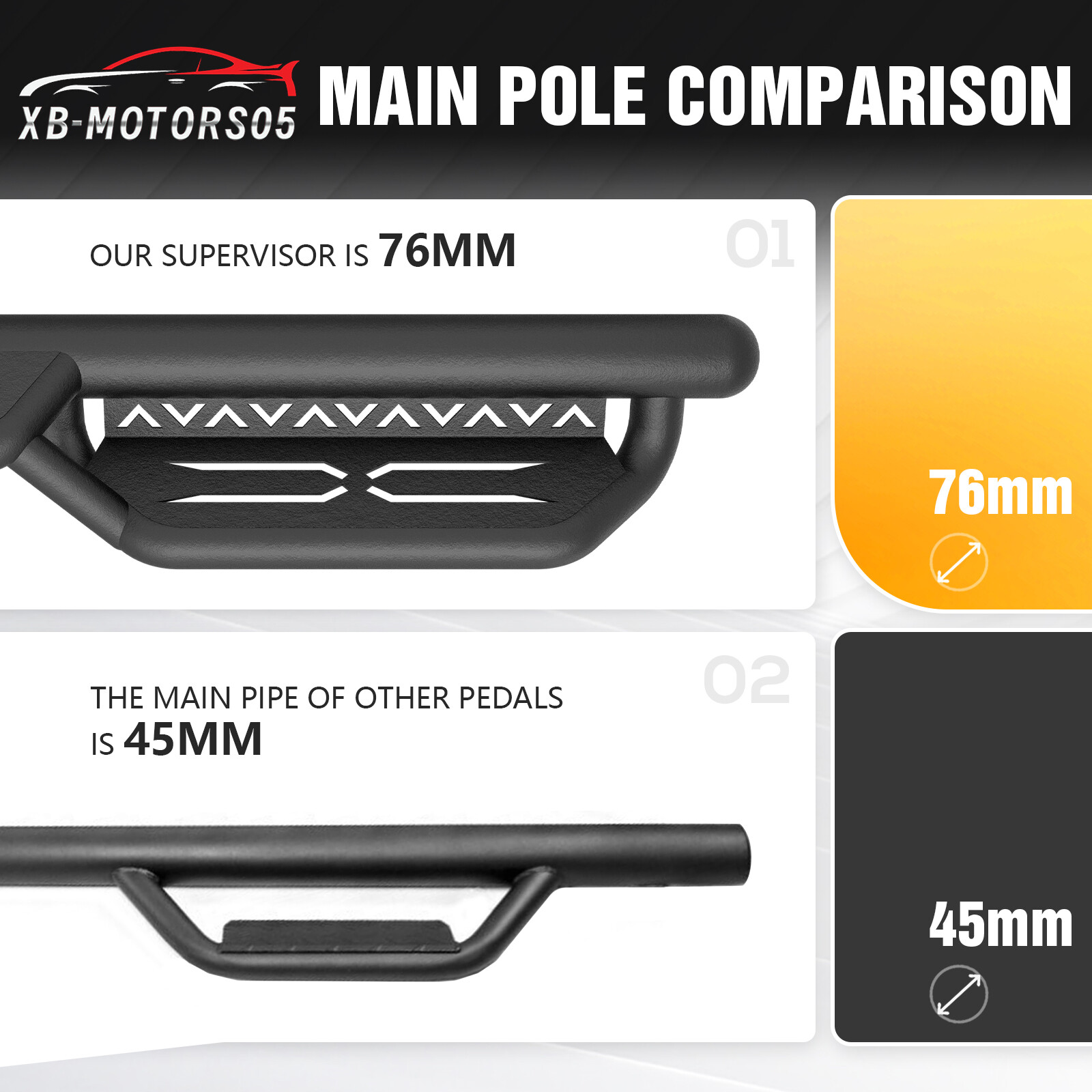 For 1999-2006 GMC Sierra 1500 & Chevy Silverado Running Boards Side Steps