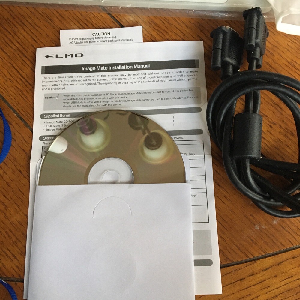 ELMO 5.2X OPTICAL ZOOM TT-02 RX Document Camera Visual Presenter Projector.