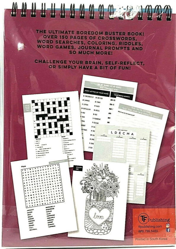 2-Pack Brain Teasers And Activity Books Spiral Bound