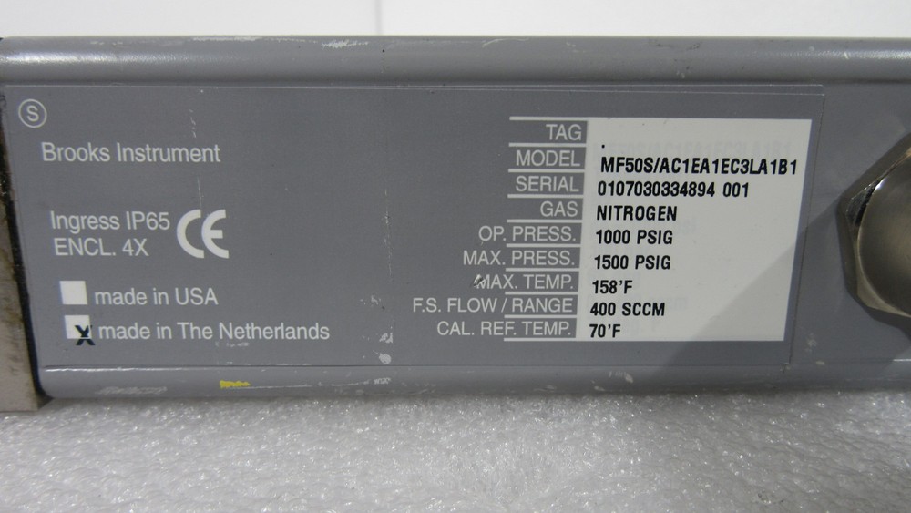 BROOKS MF50S/AC1EC3LA1B1 MF SERIES SMART MASS FLOW CONTROLLER