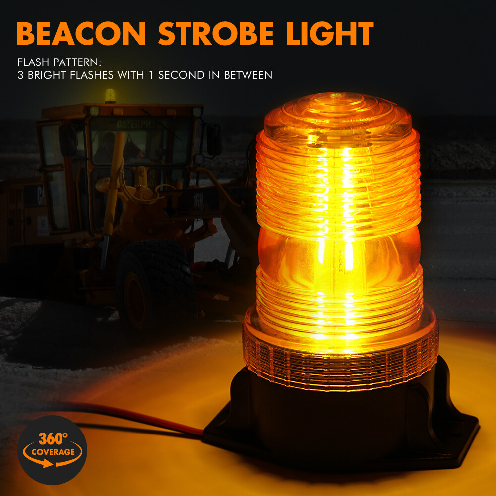 Xprite Amber LED Rooftop Beacon Strobe Light Flash Forklift Emergency Warning