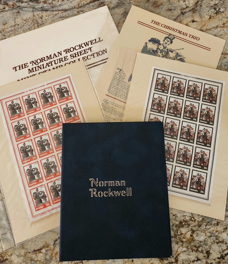 1981 Norman Rockwell Classics Postal Commemorative Stamps Collection Rwanda
