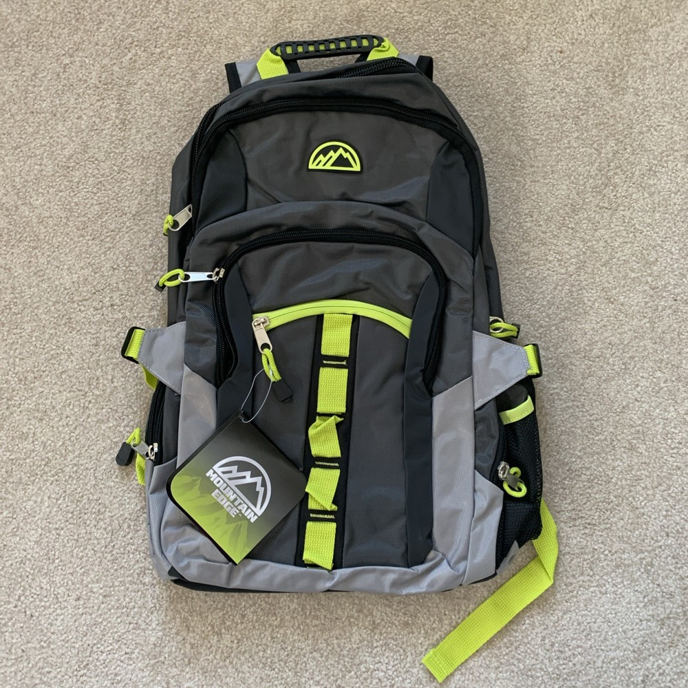 Mountain Edge 19” Padded backpack NWT Grey/Black/Green