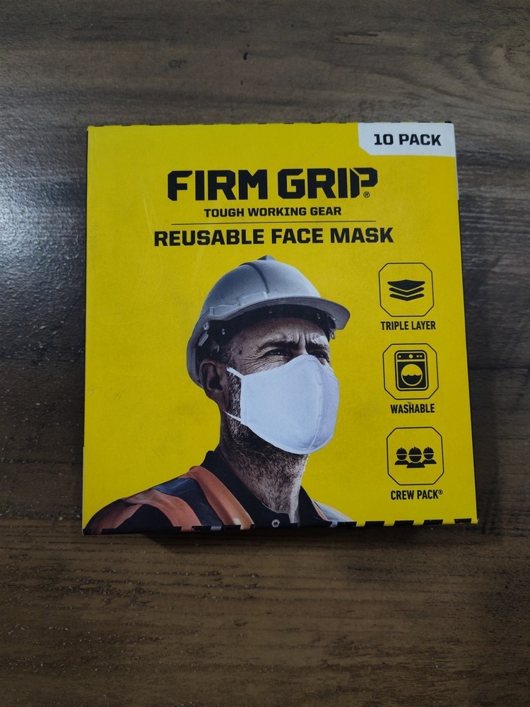 Firm Grip Reusable Face Mask 10 Pack