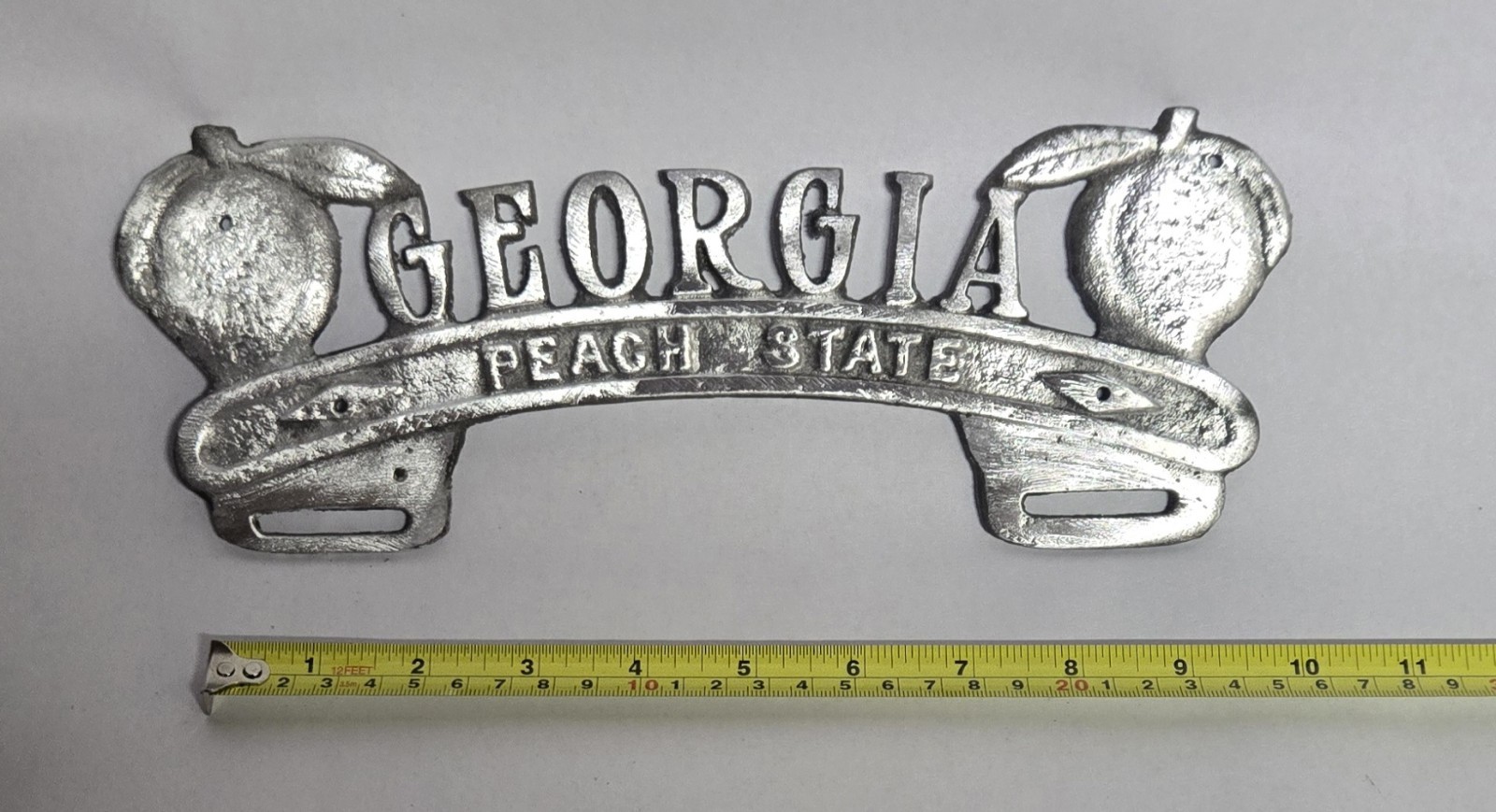Vintage Cast Aluminum  Georgia  Topper Car Club Plaque