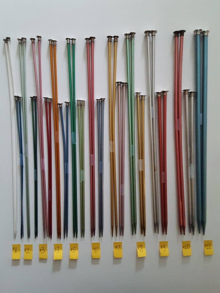 21 Complete Sets Single Point Knitting Needles Boye, Bates, other, 14", 10"  KN7