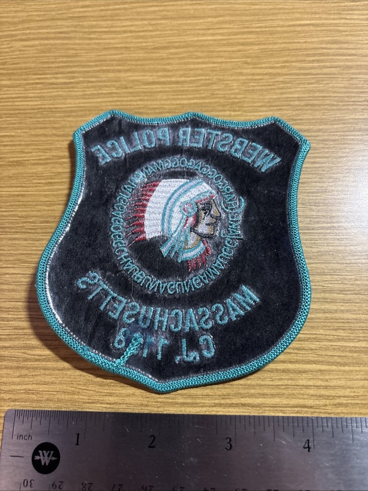 Webster Massachusetts Police Patch Teal