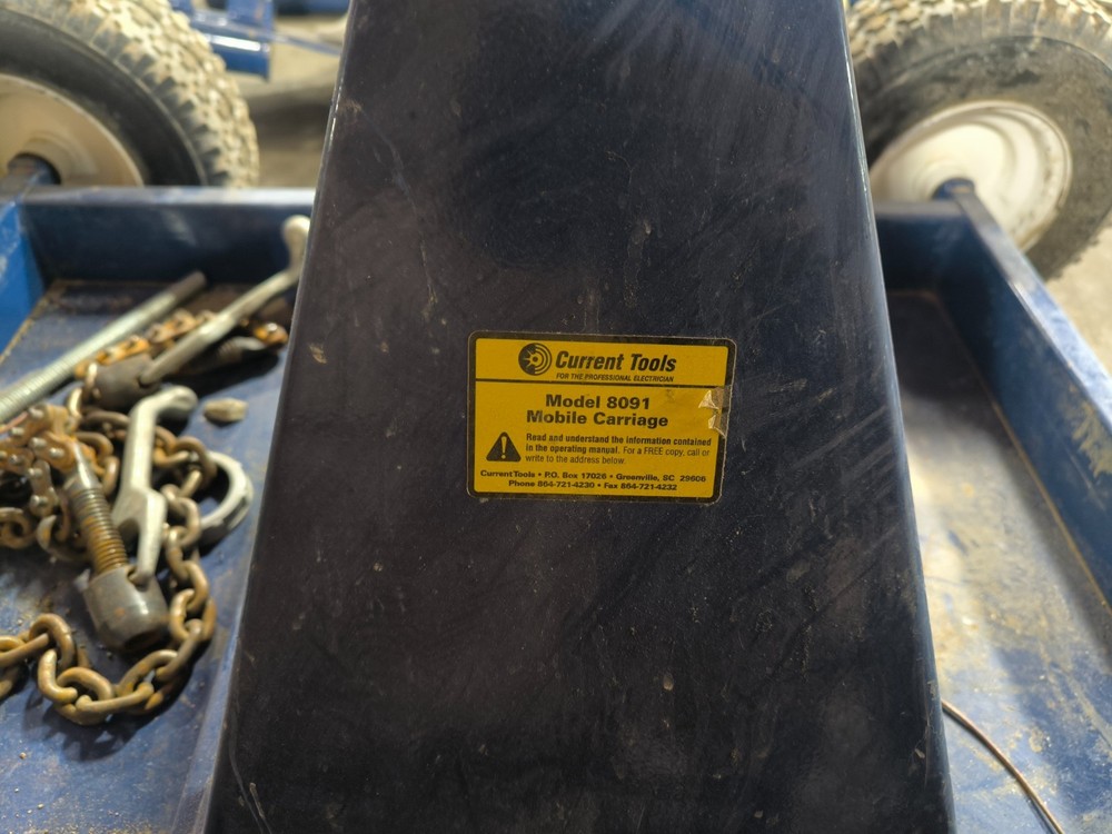 Current Tools Cable Puller System Carriage Reel Stand Coupling Accessories Blue