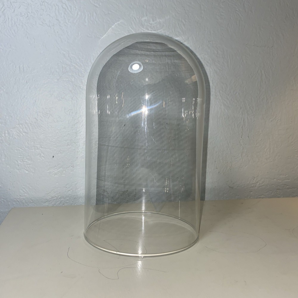 Glass Anniversary Clock Display Dome Excellent 7 7/8”x 4 5/8”