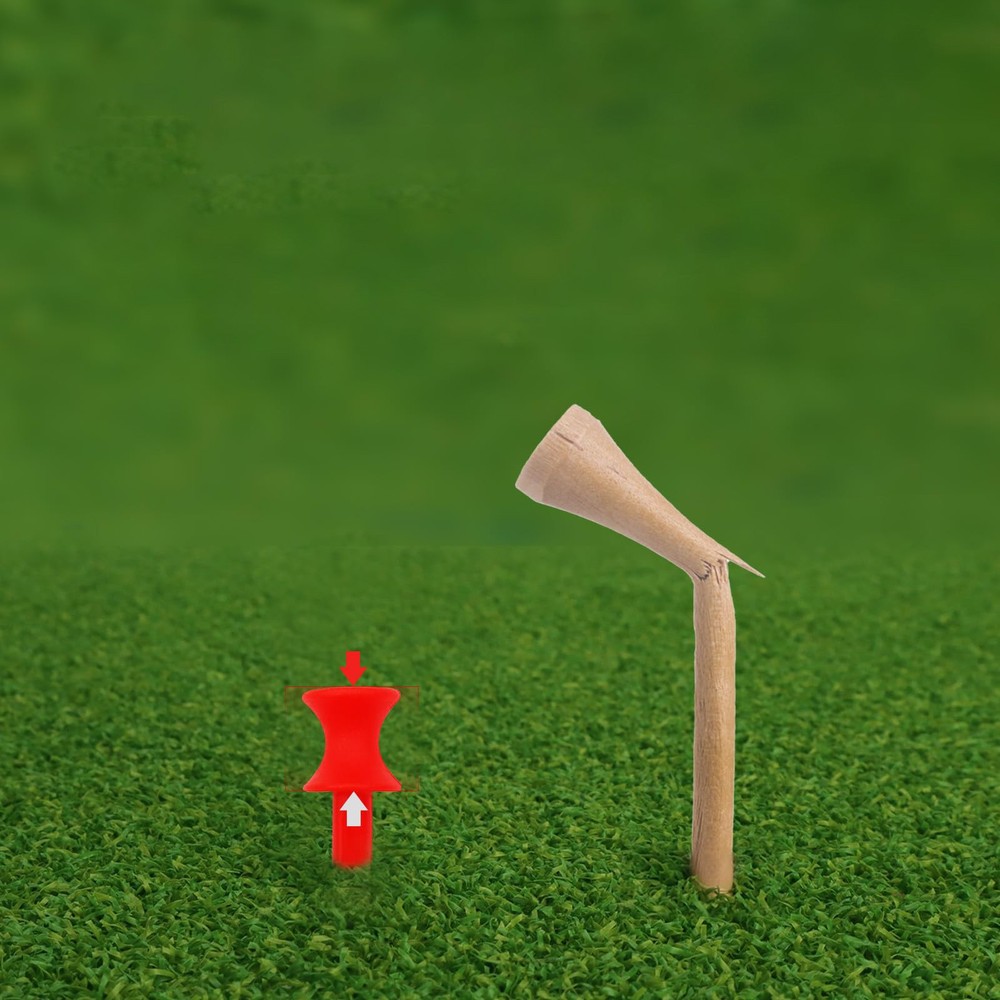 Unbreakable Golf Tees,50Pack Step Down Tees,Height Control For Driving Range,Red