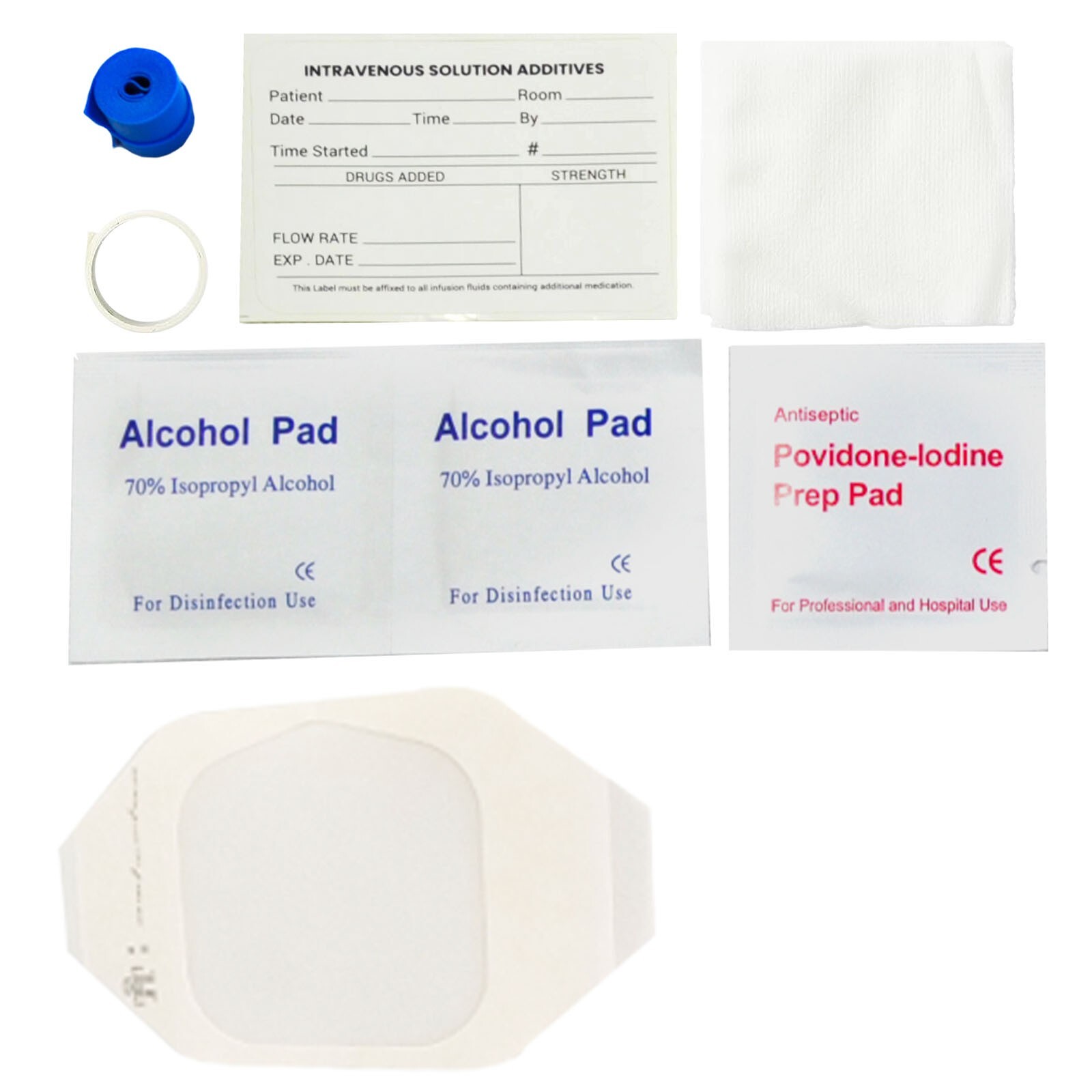IV Starter Kit with Gauze/Chlorascrub Swab LF Posi-Guard Latex-Free Tourniquets