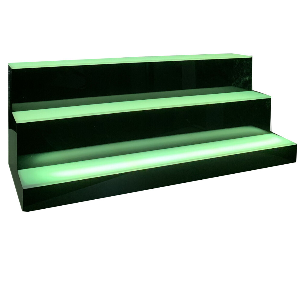 31" Up Back Bar Liquor Bottle Display Shelf 7 Color LED 3 Tier Glowing Light