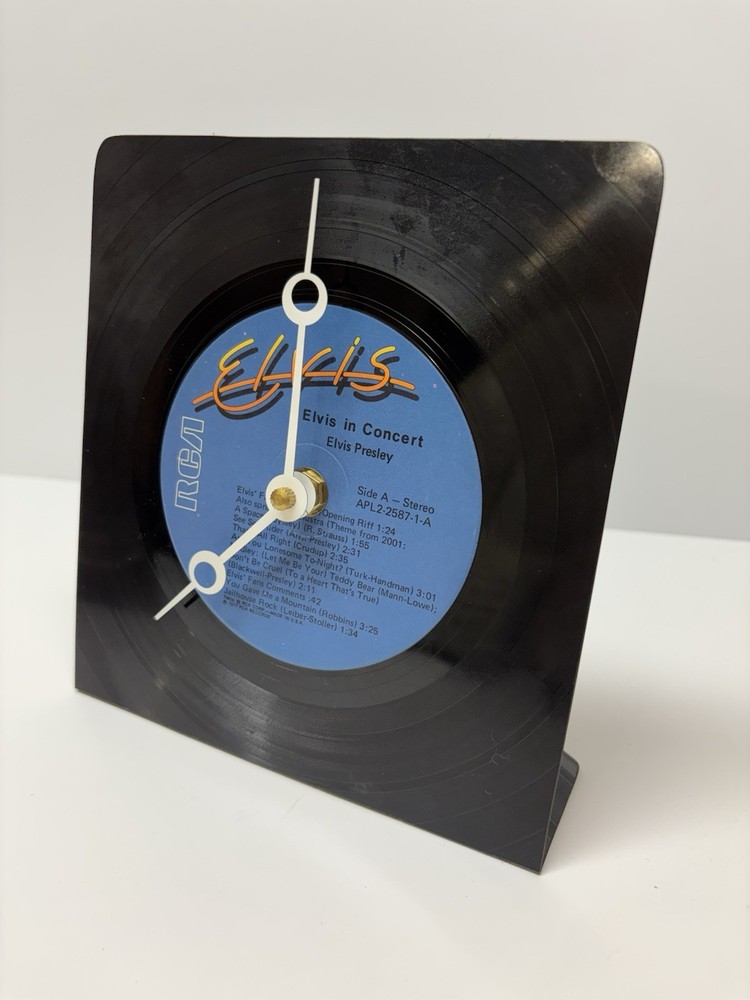 Elvis Recycled Vinyl Record Clock