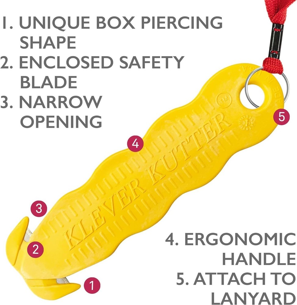 Box Cutter, Klever Kutter, 100/Pack Yellow