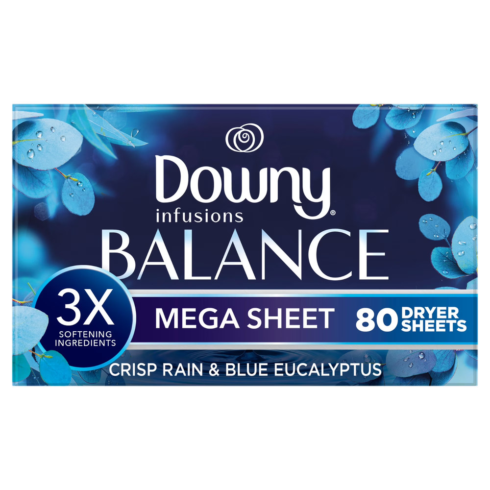 Downy Fabric Softener 80 Mega Dryer Sheets - FREE SHIPPING