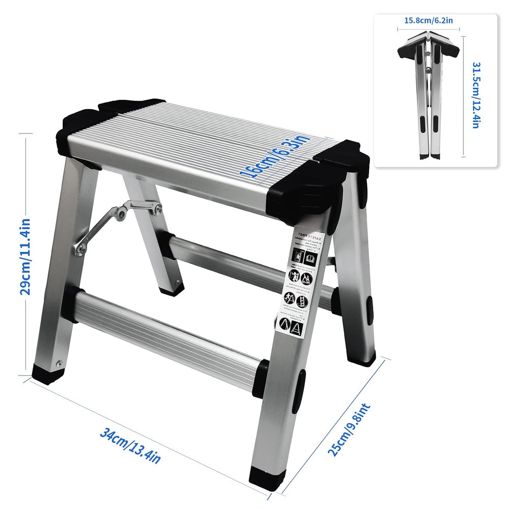 Folding Step Stool Small Foldable Step Stool One Step Ladder With 330 Lb Large L