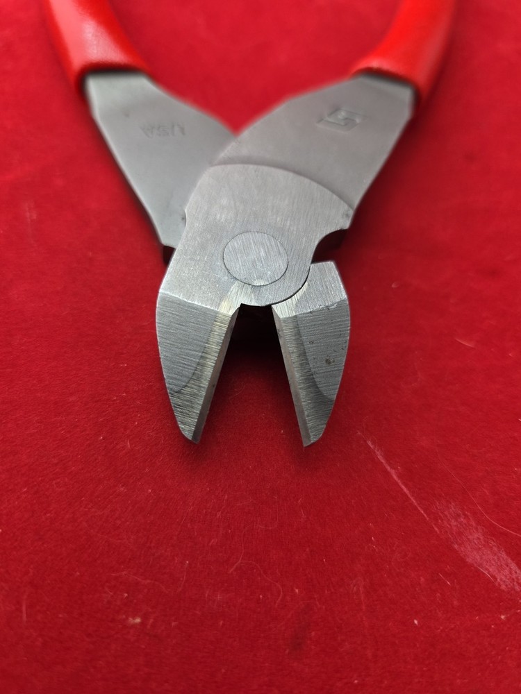 Snap-On Tools RED Soft Grip 7" VECTOR EDGE Diagonal Cutter 87ACF USA
