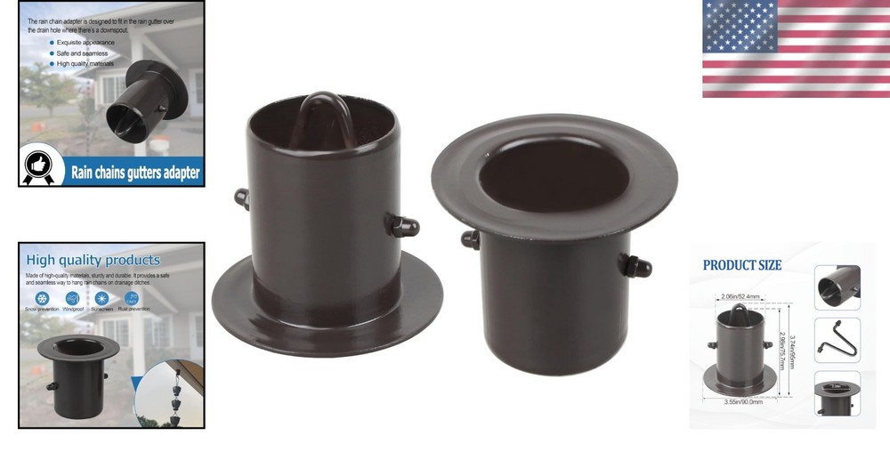 Efficient Water Channeling Gutter Adapter Set for Modern Rain Chain Systems