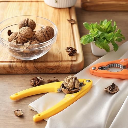 2PCS NutCracker, Kaloo Stainless Steel Nut Crackers for All Nuts, Nutcracker