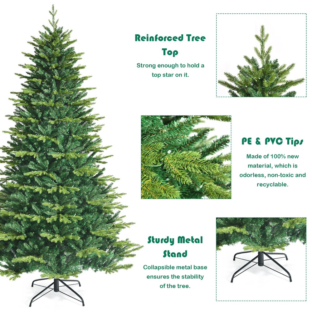 8ft App-Controlled Pre-lit Christmas Tree w/ DIY Modes Multicolor Lights