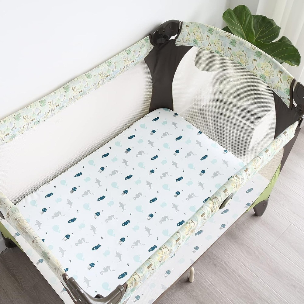 Soft Pack N Play Mattress Sheets Fits Graco Pack N Play Mini Crib Sheets 2 Pack
