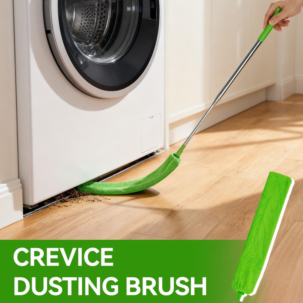 Cobweb Duster with Extension Pole, 3-in-1 Washable Cobweb Duster, Duster with...